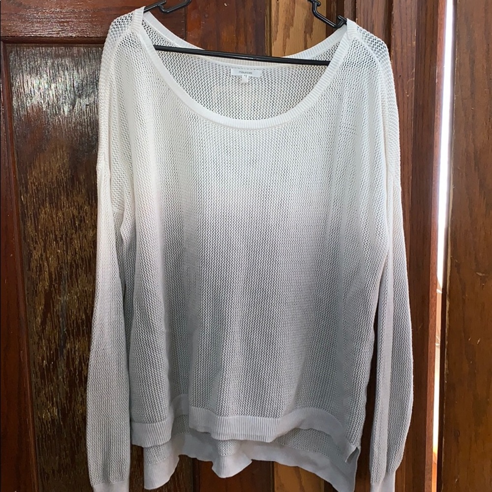 Ombré white and gray sweater from Maurice’s